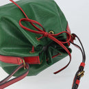 LOUIS VUITTON Epi Petit Noe Shoulder Bag Bicolor Green Red M44147 Auth 169262-6