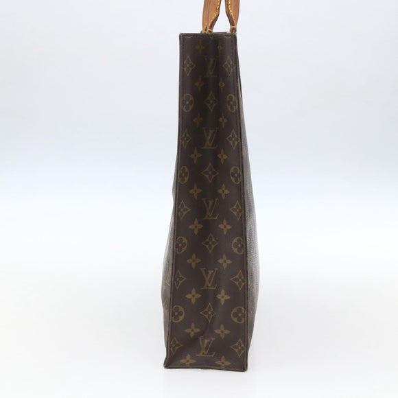 LOUIS VUITTON Monogram Sac Plat Hand Bag M51140 LV Auth 169269