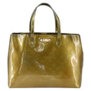 LOUIS VUITTON Monogram Vernis Wilshire MM Bag Gris Art Deco M91648 Auth 169286-2