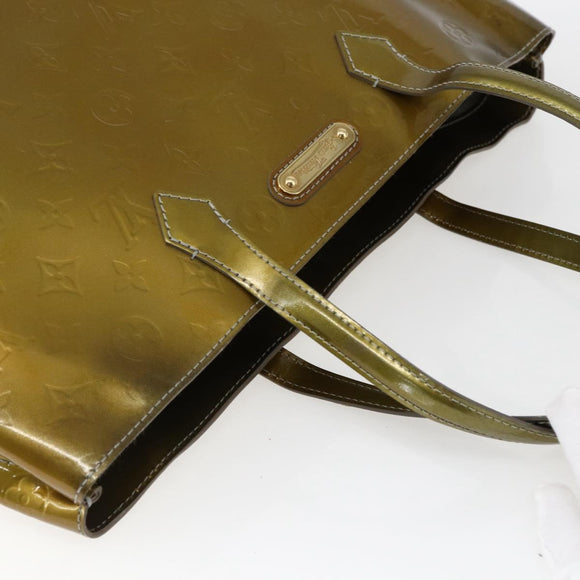 LOUIS VUITTON Monogram Vernis Wilshire MM Bag Gris Art Deco M91648 Auth 169286