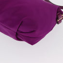 Salvatore Ferragamo Hand Pouch Nylon Purple Gold Auth 169291V-16