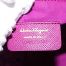 Salvatore Ferragamo Hand Pouch Nylon Purple Gold Auth 169291V-11