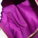 Salvatore Ferragamo Hand Pouch Nylon Purple Gold Auth 169291V-10