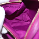Salvatore Ferragamo Hand Pouch Nylon Purple Gold Auth 169291V-19