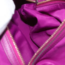 Salvatore Ferragamo Hand Pouch Nylon Purple Gold Auth 169291V-20