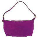 Salvatore Ferragamo Hand Pouch Nylon Purple Gold Auth 169291V-13