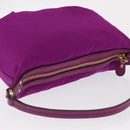 Salvatore Ferragamo Hand Pouch Nylon Purple Gold Auth 169291V-6