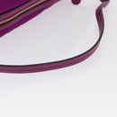 Salvatore Ferragamo Hand Pouch Nylon Purple Gold Auth 169291V-7