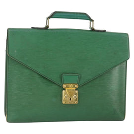 LOUIS VUITTON Epi Serviette Conseiller Briefcase Green M54424 LV Auth 169292