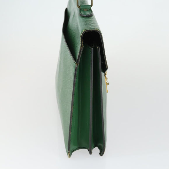 LOUIS VUITTON Epi Serviette Conseiller Briefcase Green M54424 LV Auth 169292