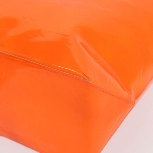 LOUIS VUITTON Monogram Vernis Fluo Reade MM Bag Orange Pink M91902 Auth 169293V