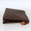 LOUIS VUITTON Damier Ebene Poche Toilette 26 Pouch N47543 LV Auth 169310-4
