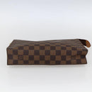 LOUIS VUITTON Damier Ebene Poche Toilette 26 Pouch N47543 LV Auth 169310-6
