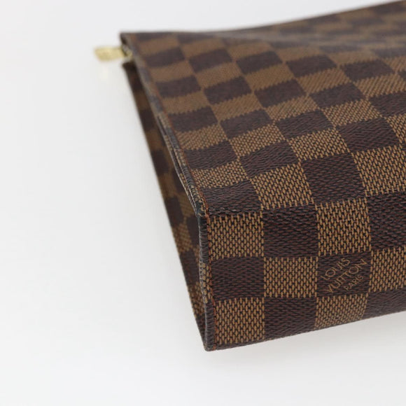 LOUIS VUITTON Damier Ebene Poche Toilette 26 Pouch N47543 LV Auth 169310