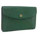 LOUIS VUITTON Epi Montaigne 23 Clutch Bag Green M52664 LV Auth 169311-1