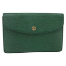LOUIS VUITTON Epi Montaigne 23 Clutch Bag Green M52664 LV Auth 169311-13