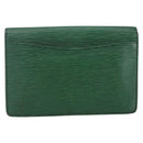 LOUIS VUITTON Epi Montaigne 23 Clutch Bag Green M52664 LV Auth 169311-2