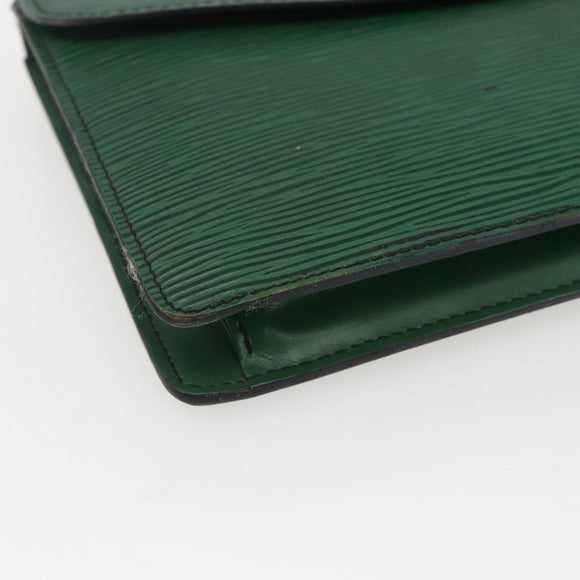 LOUIS VUITTON Epi Montaigne 23 Clutch Bag Green M52664 LV Auth 169311