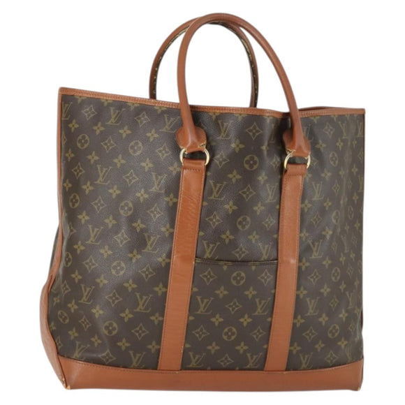 LOUIS VUITTON Monogram Sac Weekend GM Draagtas M42420 LV Auth 169314