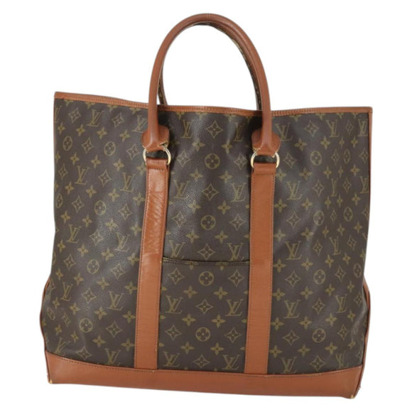 LOUIS VUITTON Monogram Sac Weekend GM Draagtas M42420 LV Auth 169314