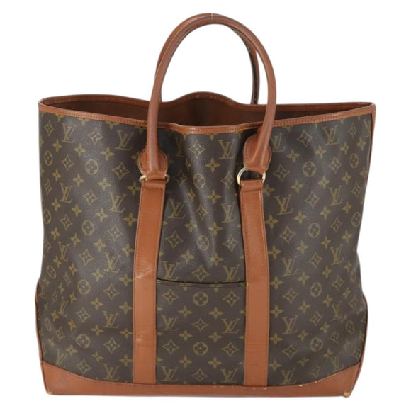 LOUIS VUITTON Monogram Sac Weekend GM Draagtas M42420 LV Auth 169314