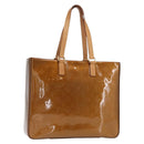LOUIS VUITTON Monogram Vernis Columbus Tote Bag Bronze M91134 LV Auth 169337-1
