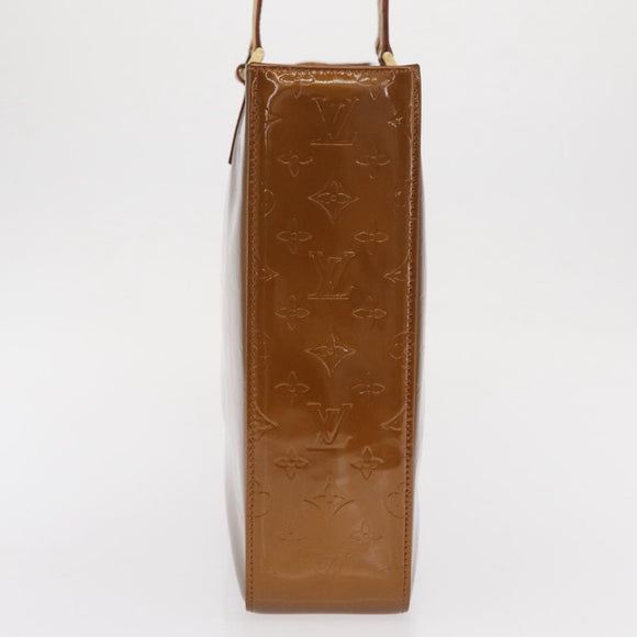 LOUIS VUITTON Monogram Vernis Columbus Tote Bag Bronze M91134 LV Auth 169337