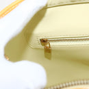 LOUIS VUITTON Monogram Vernis Houston Hand Bag Lime Yellow M91055 LV Auth 169338-18