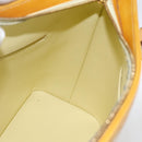 LOUIS VUITTON Monogram Vernis Houston Hand Bag Lime Yellow M91055 LV Auth 169338-19