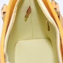 LOUIS VUITTON Monogram Vernis Houston Hand Bag Lime Yellow M91055 LV Auth 169338-20
