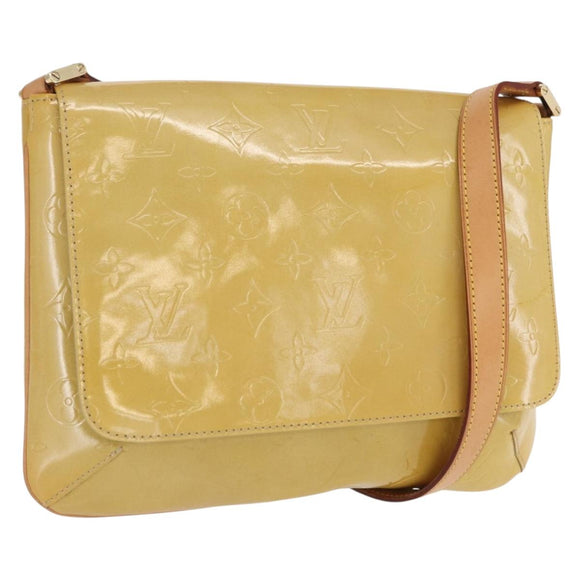 LOUIS VUITTON Monogram Vernis Thompson Street Bag Beige M91301 LV Auth 169346