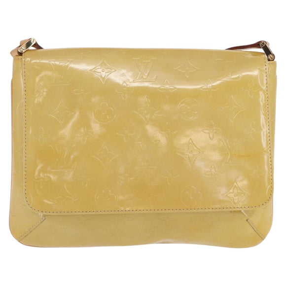 LOUIS VUITTON Monogram Vernis Thompson Street Bag Beige M91301 LV Auth 169346