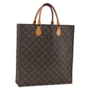 LOUIS VUITTON Monogram Sac Plat Hand Bag M51140 LV Auth 169363-1