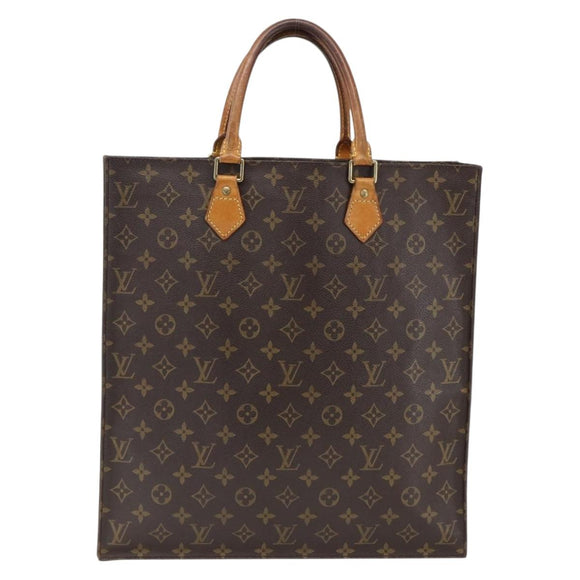 LOUIS VUITTON Monogram Sac Plat Hand Bag M51140 LV Auth 169363