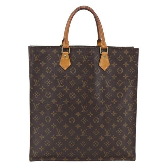 LOUIS VUITTON Monogram Sac Plat Hand Bag M51140 LV Auth 169363