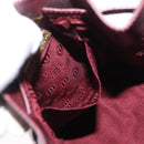 CARTIER Must Line Shoulder Bag Leather Bordeaux Gold Auth 169368-20