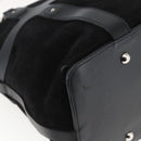 Salvatore Ferragamo Hand Bag Suede Black Silver Auth 169371-13