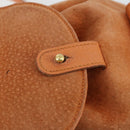 GUCCI Bamboo Backpack Suede Orange Gold Auth 169373-19