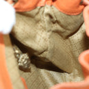 GUCCI Bamboo Backpack Suede Orange Gold Auth 169373-21