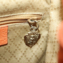 GUCCI Bamboo Backpack Suede Orange Gold Auth 169373-24