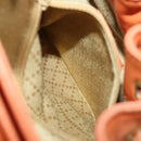 GUCCI Bamboo Backpack Suede Orange Gold Auth 169373-25
