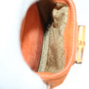 GUCCI Bamboo Backpack Suede Orange Gold Auth 169373-27