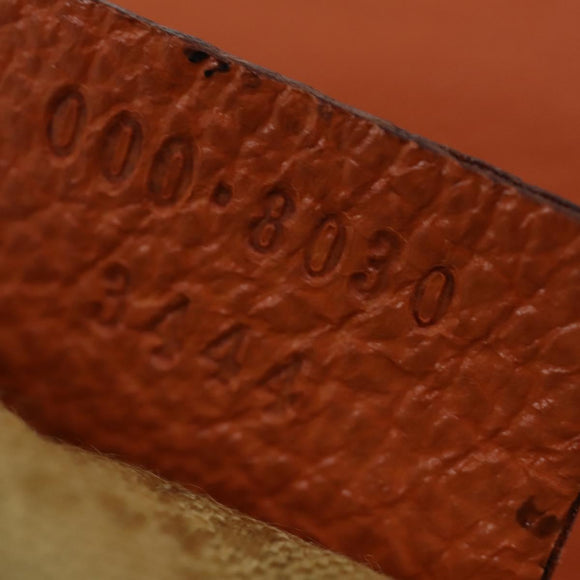 GUCCI Bamboo Backpack Suede Orange Gold Auth 169373