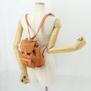 GUCCI Bamboo Backpack Suede Orange Gold Auth 169373-28