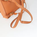 GUCCI Bamboo Backpack Suede Orange Gold Auth 169373-8