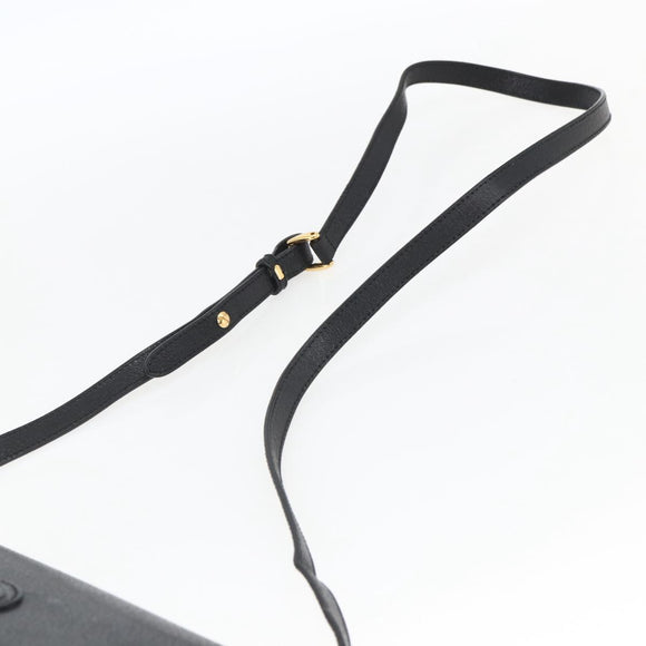 GUCCI Shoulder Bag Canvas Black Gold 007 115 0074 Auth 169374