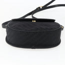 GUCCI Shoulder Bag Canvas Black Gold 007 115 0074 Auth 169374-9