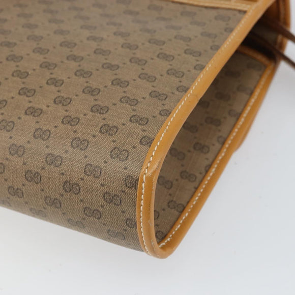 GUCCI Micro GG Supreme Shoulder Bag PVC Beige Gold 004 58 0264 Auth 169375