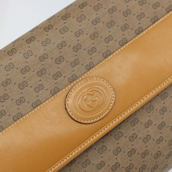 GUCCI Micro GG Supreme Shoulder Bag PVC Beige Gold 004 58 0264 Auth 169375