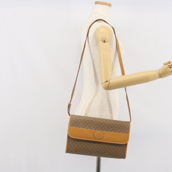 GUCCI Micro GG Supreme Shoulder Bag PVC Beige Gold 004 58 0264 Auth 169375